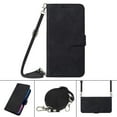 thumbnail image 1 of Allytech for Samsung Galaxy A13 5G Slim Wallet Case with Detachable Shoulder Strap,Durable PU Leather Drop Protection Magnetic Flip Stand Card Slots Crossbody Phone Cover,Black, 1 of 9