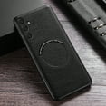 thumbnail image 1 of Allytech for Samsung Galaxy A14 Case, Compatible with MagSafe Charging, Premium PU Leather Back TPU Edges Drop Proof Scratch Resistant Thin Lightweight Phone Case Cover for Samsung A14 5G, Black, 1 of 10
