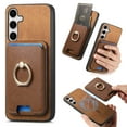 thumbnail image 1 of Allytech Samsung Galaxy A15 Case, Detachable Magnetic Wallet Case with Card Holder & Ring Stand, Support Car Mount, Premium PU Leather Shockproof Durable Protective Slim Case Cover - Brown, 1 of 10
