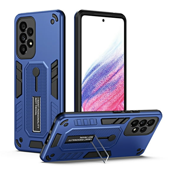 Allytech for Samsung Galaxy A23 5G/4G Phone Case, Drop Protection Non-Slip Fall-Proof Anti-Fingerprint Flexible Finger Ring Buckle Kickstand Rugged Heavy Duty Phone Cover for Samsung A23, Blue