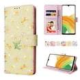 thumbnail image 1 of Allytech Samsung Galaxy A34 5G Wallet Case, Stylish Flowers Pattern PU Leather Cover with Wrist Strap & Card Slots, Kickstand Magnetic Closure Shockproof Case for Women Girls, Yellow Daisy, 1 of 6