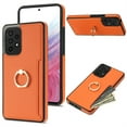 thumbnail image 1 of Allytech for Samsung Galaxy A53 5G Case with Ring Holder, Premium PU Leather Kickstand Shockproof Cards Holder Cash Pocket Wallet Case Cover for Samsung Galaxy A53 5G - Orange, 1 of 7