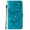 thumbnail image 1 of Allytech For Samsung Galaxy A53 5G Flip Wallet Case,Stylish Diamond Embossed Butterfly PU Leather Shockproof Soft TPU Holder Cover with Hand Strap.For Samsung Galaxy A53 5G,Blue, 1 of 6