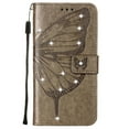 thumbnail image 1 of Allytech For Samsung Galaxy A53 5G Flip Wallet Case,Stylish Diamond Embossed Butterfly PU Leather Shockproof Soft TPU Holder Cover with Hand Strap.For Samsung Galaxy A53 5G,Gray, 1 of 6