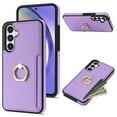 thumbnail image 1 of Allytech for Samsung Galaxy A54 5G Case with Ring Holder, Premium PU Leather Kickstand Shockproof Cards Holder Cash Pocket Wallet Case Cover for Samsung Galaxy A54 5G - Purple, 1 of 8