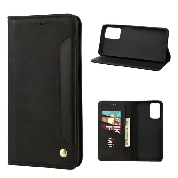 Allytech Samsung Galaxy A72 5G Case, Slim Fit PU Leather Folio Stand Shockproof Anti-scratch Cards Holder Protective Wallet Case Cover for Samsung Galaxy A72 5G Phone, Black