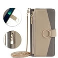 thumbnail image 1 of Allytech for Samsung Galaxy Note 10 Case [Not Note 10 5G], Zipper Pocket Detachable Metal Shoulder Strap Cards Holder Stand Flip Magnetic Closure Wallet Phone Cases for Samsung Galaxy Note 10 - Gray, 1 of 7