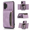 thumbnail image 1 of Allytech for Samsung Galaxy Note 10 Plus/Note 10+ Case with Card Slots, Vegan PU Leather Wallet Case Folding Stand Magnetic Snap Shockproof Business Style Case for Galaxy Note 10+(6.8" 2019), Purple, 1 of 6