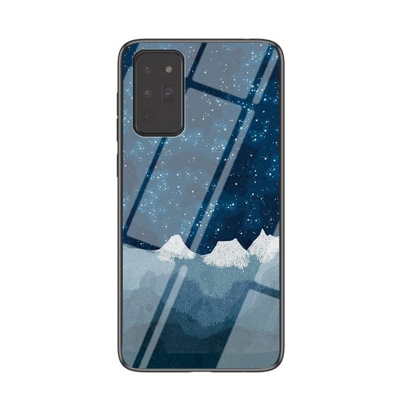 Allytech Samsung Galaxy Note 20 Case, Tempered Glass Back Cover Wireless Charging Support Anti-scratch Bumper Shockproof Case Cover for Samsung Galaxy Note 20, Star Night