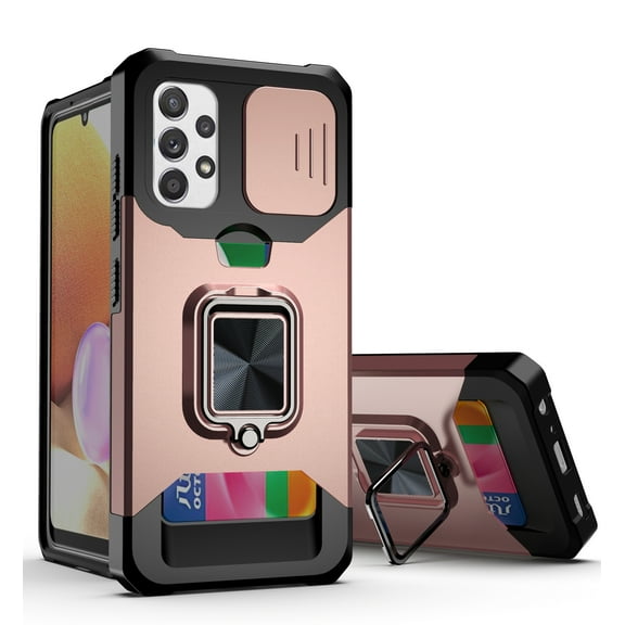 Allytech for Samsung Galaxy Note 20 Ultra Case, Lightweight [1 Card Holder] Case with Camera Protector Cover Ring Holder Stand Hard PC and TPU Anti-Scratch Case for Galaxy Note 20 Ultra 6.9", Rosegold