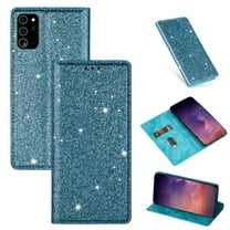 Allytech Samsung Galaxy Note 20 Ultra Case, Slim Fit PU Leather Glitter Bling Design Cards Slots Folio Flip Kickstand Book Style Wallet Case Cover for Samsung Galaxy Note 20 Ultra, Skyblue