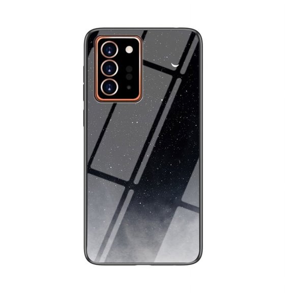Allytech Samsung Galaxy Note 20 Ultra Case, Tempered Glass Back Cover Wireless Charging Support Anti-scratch Bumper Shockproof Case Cover for Samsung Galaxy Note 20 Ultra, Black