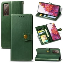 Allytech Samsung Galaxy S20 FE 5G Case, Premium PU Leather Folio Flip Wallet Case Cover with Credit Cards Slots Cash Holder Magnetic Closure Wallet Case for Samsung Galaxy S20 FE 5G, Green