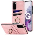 thumbnail image 1 of Allytech for Samsung Galaxy S20 Wallet Case with Card Holder Ring Kickstand Dual Layer Leather Credit Card Slots Protective Shockproof Cover Designed for Samsung Galaxy S20, Pink, 1 of 8