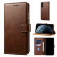 thumbnail image 1 of Allytech for Samsung Galaxy S21 Case 6.2", Galaxy S21 Wallet Case, Slim Handmade Flip Folio Kicktsand Magnetic Snap Shockproof Protective Purse Case Cover for Galaxy S21 6.2 inch 2021, Coffee, 1 of 1