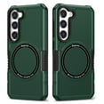 thumbnail image 1 of Allytech for Samsung Galaxy S21 Case, Support Magsafe Wireless Charging Military Grade Hard PC Shockproof Anti-Scratch TPU Case for Samsung S21 5G, Darkgreen, 1 of 10