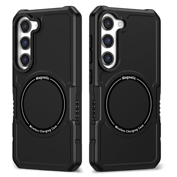 Allytech for Samsung Galaxy S21 FE Case 6.4" 2022, Support Magsafe Wireless Charging Military Grade Hard PC Shockproof Anti-Scratch TPU Case for Samsung S21FE 5G, Black
