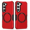 thumbnail image 1 of Allytech for Samsung Galaxy S21 FE Case 6.4" 2022, Support Magsafe Wireless Charging Military Grade Hard PC Shockproof Anti-Scratch TPU Case for Samsung S21FE 5G, Red, 1 of 10
