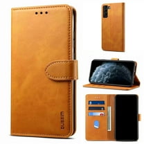 Allytech for Samsung Galaxy S21 Plus Case 6.7", Galaxy S21 Plus Wallet Case, Slim Handmade Flip Folio Kicktsand Magnetic Snap Shockproof Protective Purse Case Cover for Galaxy S21 Plus 6.7" 2021,Khaki