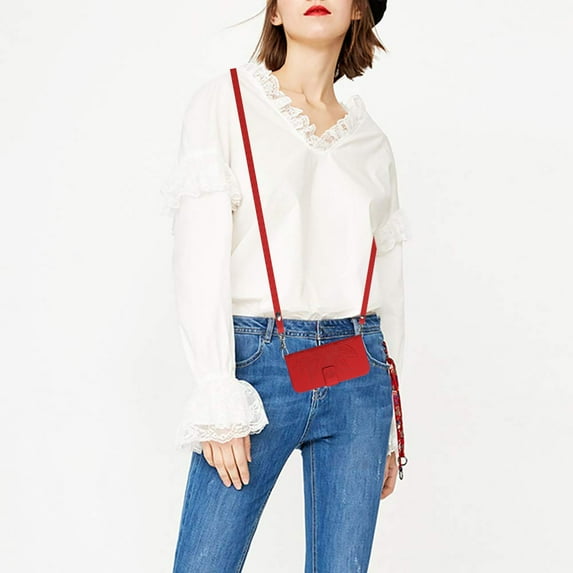 Allytech for Samsung Galaxy S21 Plus Wallet Case with Crossbody Strap, Sunflower Stylish Flip Cover for Girls Women Slim Stand Cards Slots Anti-Scratch Wallet Case for Galaxy S21 Plus - Red