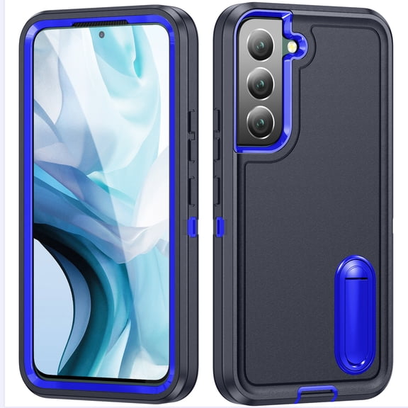 Allytech Samsung Galaxy S22 Plus Case with Stand, S22+ Case Cover, Military Grade Protection Heavy Duty Shockproof Bumper Anti-shock Rugged Hard PC TPU Case Cover for Samsung Galaxy S22 Plus, Blue