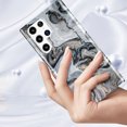 thumbnail image 1 of Allytech for Samsung Galaxy S22 Ultra 6.8" 2022 Case, TPU Painted Marble Stylish Durable Shockproof Protective Case for Samsung Galaxy S22 Ultra 5G Ladies Women Girls, Marble Black, 1 of 7