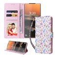 thumbnail image 1 of Allytech Samsung Galaxy S22 Ultra Wallet Case, Stylish Flowers Pattern PU Leather Cover with Wrist Strap & Card Slots, Kickstand Magnetic Closure Shockproof Slim Case for Women Girls, Butterfly Flower, 1 of 8