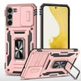 thumbnail image 1 of Allytech for Samsung Galaxy S23 Plus 5G Case with Ring Holder & Slide Camera Cover, Ring Kickstand Drop Proof Magnetic Heavy Duty Rugged Hybrid Phone Case Cover for Samsung S23+ 5G 6.6" 2023, Rosegold, 1 of 7