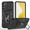 thumbnail image 1 of Allytech for Samsung Galaxy S23 Plus 5G Case with Ring Holder & Slide Camera Cover, Ring Kickstand Drop Proof Magnetic Heavy Duty Rugged Hybrid Phone Case Cover for Samsung S23+ 5G 6.6" 2023, Black, 1 of 7