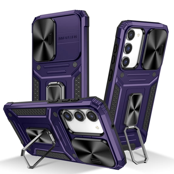 Allytech for Samsung Galaxy S23 Plus Case with Camera Lens Protector, Full Body Shockproof Rugged Hybrid PC TPU Bumper Kickstand Slim Case Phone Cover for Samsung Galaxy S23 Plus - Purple