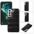 thumbnail image 1 of Allytech for Samsung Galaxy S23 Plus Slim Case, Stylish Solid Color PU Leather Puffer 3D Down Jacket Case for Women Men, Shockproof Anti-Scratch Rugged PC Back Case for Samsung Galaxy S23 Plus, Black, 1 of 6