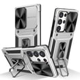 thumbnail image 1 of Allytech for Samsung Galaxy S23 Ultra Case with Camera Lens Protector, Full Body Shockproof Rugged Hybrid PC TPU Bumper Kickstand Slim Case Phone Cover for Samsung Galaxy S23 Ultra - Silver, 1 of 10