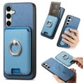 thumbnail image 1 of Allytech Samsung Galaxy S24 Case, Detachable Magnetic Wallet Case with Card Holder & Ring Stand, Support Car Mount, Premium PU Leather Shockproof Durable Protective Slim Case Cover - Blue, 1 of 10