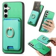 thumbnail image 1 of Allytech Samsung Galaxy S24 Case, Detachable Magnetic Wallet Case with Card Holder & Ring Stand, Support Car Mount, Premium PU Leather Shockproof Durable Protective Slim Case Cover - Green, 1 of 11