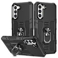 thumbnail image 1 of Allytech for Samsung Galaxy S24 Plus 5G Phone Case, Ring Holder Kickstand Anti-Fingerprint Non-slip Anti-Drop Heavy Duty Corner Protection Defender Rugged Cover for Samsung S24+ Phone, Black, 1 of 10