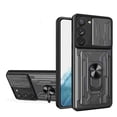 thumbnail image 1 of Allytech Samsung Galaxy S24 Rugged Case with Slide Camera Lens Cover, Ring Kickstand Detachable Card Holder Magnetic Car Mount Hybrid PC Shockproof Protective Case for Samsung Galaxy S24 - Gray, 1 of 8
