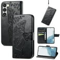 thumbnail image 1 of Allytech for Samsung Galaxy S25 Edge Flip Wallet Case, Luxury PU Leather [Butterfly & Flower Embossed] Magnetic Clasp Stand Case Built-in Card Slots & Cash Pocket, Shockproof Wrist Strap Case, Black, 1 of 6