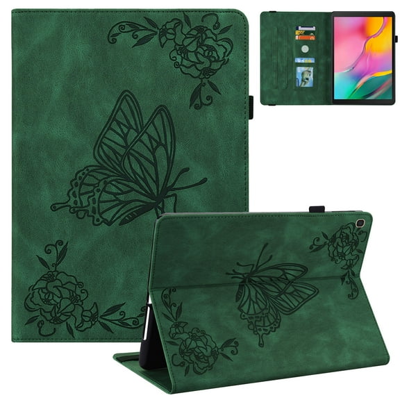 Allytech Samsung Galaxy Tab A 10.1" 2019 Case T510 T515 [NOT for T580], PU Leather Multi Angle Kickstand Folio Flip Shockproof Anti-scratch Case Cover for Samsung Galaxy Tab A 10.1 2019 T510,Green