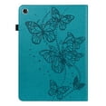 thumbnail image 1 of Allytech for Samsung Galaxy Tab A8 10.5" Case 2022 Model SM-X200 X205, Slim Fit Butterfly Embossed Shockproof Multi Angle Viewing Stand Protective Pen Holder Flip Cover with Elastic Band - Blue, 1 of 7