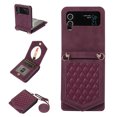 thumbnail image 1 of Allytech for Samsung Galaxy Z Flip 4 (2022) Wallet Case with RFID Blocking Card Holder, Detachable Shoulder Strap PU Leather Anti-Scratch Flip Case for Galaxy Z Flip4 5G, Winered, 1 of 9