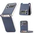 thumbnail image 1 of Allytech for Samsung Galaxy Z Flip 4 Case 2022, Business Style Premium Leather Galaxy Z Flip 4 Wallet Case with Back Card Slots for Women Men Protective Case for Galaxy Z Flip4 5G, Blue, 1 of 7