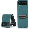 thumbnail image 1 of Allytech for Samsung Galaxy Z Flip 4 Folding Wallet Case, Premium PU Leather Case with Card Slot Shockproof Protective Case for Samsung Z Flip 4 6.7" 5G 2022 Women Men, Green, 1 of 7