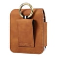 thumbnail image 1 of Allytech for Samsung Galaxy Z Flip 5/4/3 Phone Pouch Holster Belt Case, Leather Pouch with Belt Clip for Phone Holster Case for Motorola Razr Plus, Moto Razr+ 2023, Galaxy Z Flip 5/4/3/2 - Brown, 1 of 7