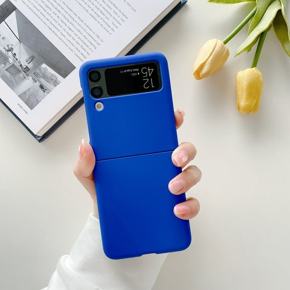 Allytech Samsung Galaxy Z Flip3 Case, Fashionable Slim Fit Shell Matte Lightweight Rugged PC Bumper Schokproof Anti-Scratch Phone Case for Samsung Galaxy Z Flip3 - Blue