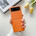 thumbnail image 1 of Allytech Samsung Galaxy Z Flip3 Case, Fashionable Slim Fit Shell Matte Lightweight Rugged PC Bumper Schokproof Anti-Scratch Phone Case for Samsung Galaxy Z Flip3 - Orange, 1 of 12