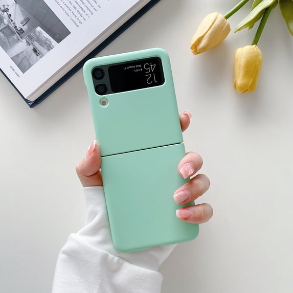 Allytech Samsung Galaxy Z Flip3 Case, Fashionable Slim Fit Shell Matte Lightweight Rugged PC Bumper Schokproof Anti-Scratch Phone Case for Samsung Galaxy Z Flip3 - Mint
