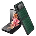 thumbnail image 1 of Allytech for Samsung Galaxy Z Flip4 5G 2022 Phone Case,Crocodile Pattern PU Leather Ultra Thin Folding Solid PC Hard Anti-scratch Protective Cover,Green, 1 of 9