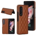 thumbnail image 1 of Allytech Samsung Galaxy Z Fold 3 Case, Z Fold 3 Case for Girls Women, PU Leather Slim Fit Shockproof Protective Bumper Case Cover for Samsung Galaxy Z Fold 3 - Brown, 1 of 7