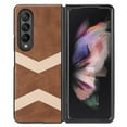 thumbnail image 1 of Allytech for Samsung Galaxy Z Fold 4 Ultra-Thin Folding Case, PU Leather Case with Wireless Charging Heavy Duty Full Body Protective Case for Samsung Z Fold 4 7.6" 5G 2022 Ladies Women Men, Brown, 1 of 10