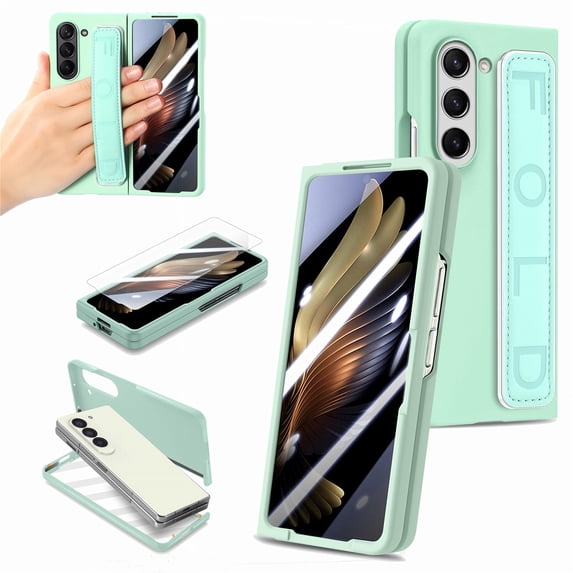 Allytech for Samsung Galaxy Z Fold 7 Case with Build-in Screen Protector, Full Body Shockproof Wristband Slim Fit Lightweight Phone Case for Samsung Galaxy Z Fold7 - Mint